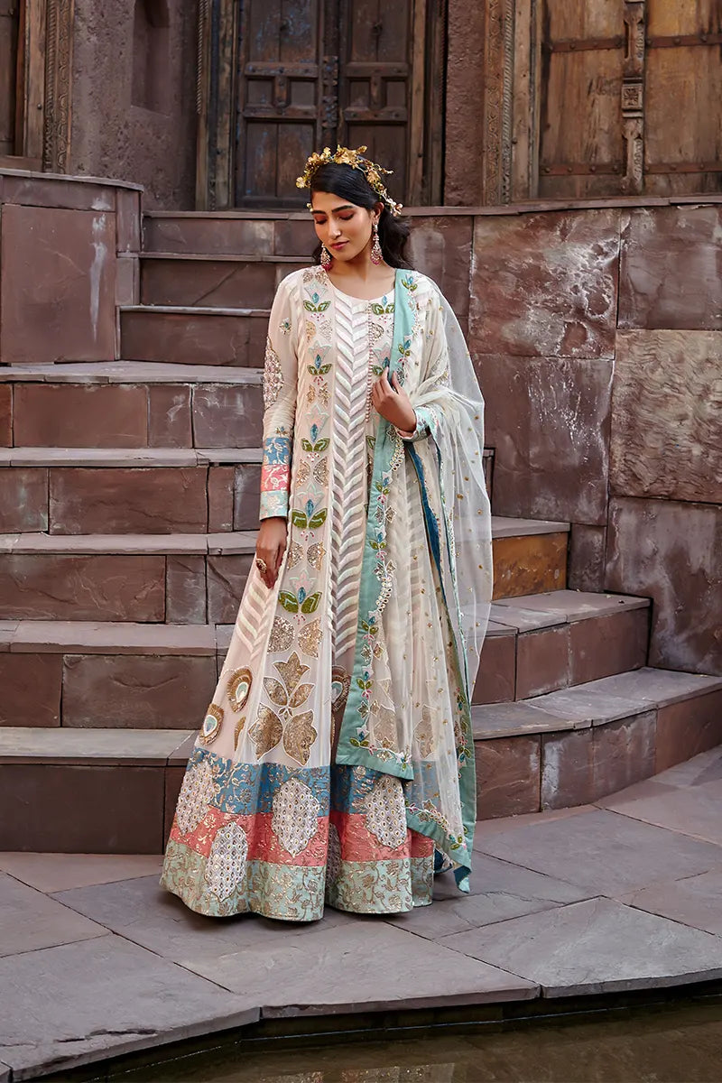 Powder Pink Embroidered Anarkali Set