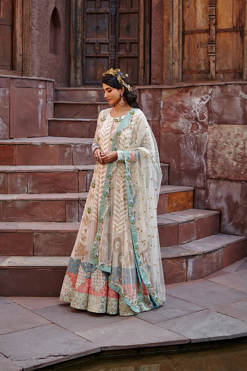 Powder Pink Embroidered Anarkali Set