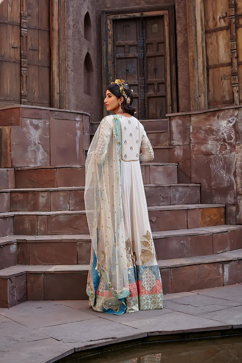 Powder Pink Embroidered Anarkali Set