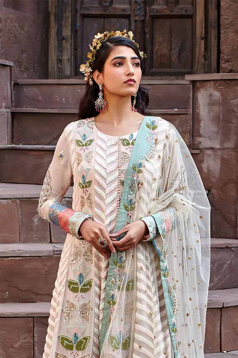 Powder Pink Embroidered Anarkali Set