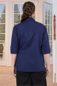 Dark Blue drop-shoulder shit